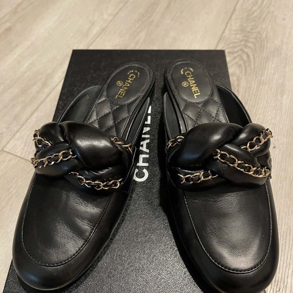 Chanel Leather Slip-ons - Picture 6 of 12